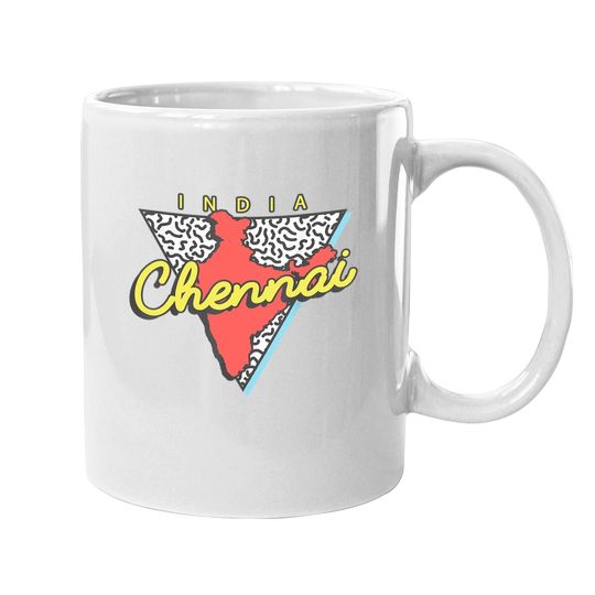 Chennai India Souvenirs Vintage Retro Triangle Coffee Mug