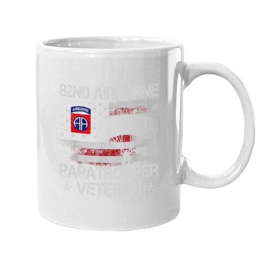 Airborne Paratrooper Veteran Flag Coffee Mug, Veterans Day Coffee Mug