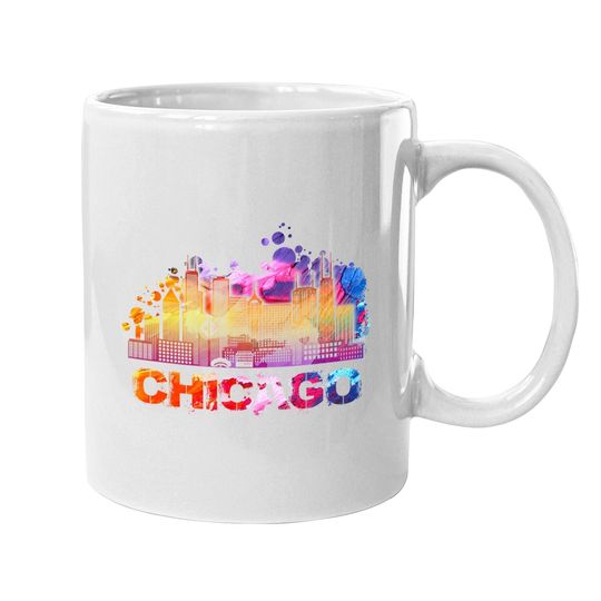 Retro Chicago Illinois Skyline Coffee Mug
