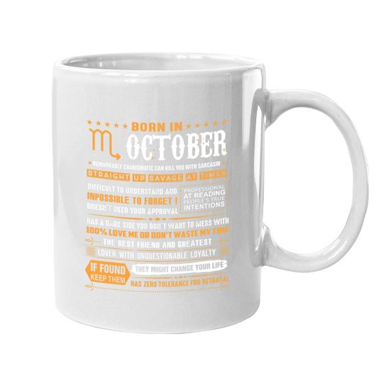 Born In October Scorpio Coffee Mug