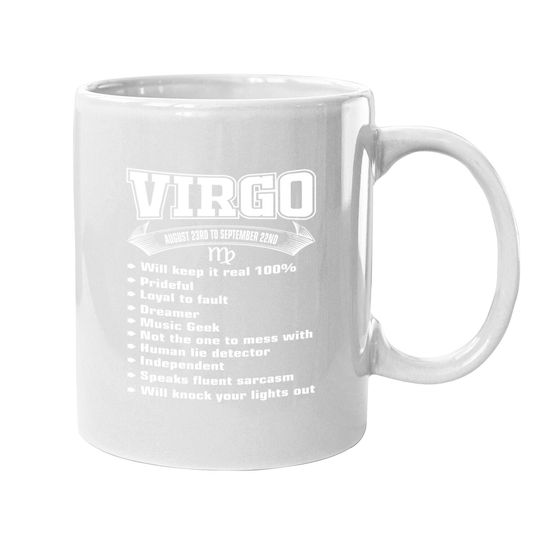Virgo Facts Zodiac Sign Horoscope Coffee Mug