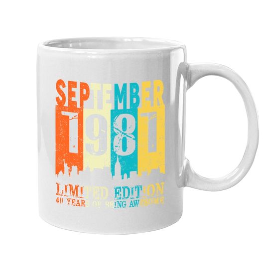 Made In September 1981 40th Birthday Coffee Mug