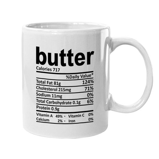 Butter Nutrition Facts 2021 Thanksgiving Food Gift Coffee Mug