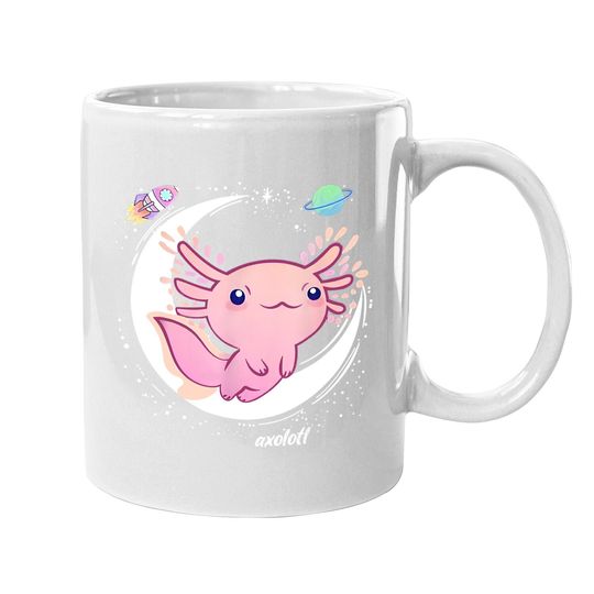 Space Axolotl Kawaii Coffee Mug Pastel Goth | Japan Anime Comic Coffee Mug