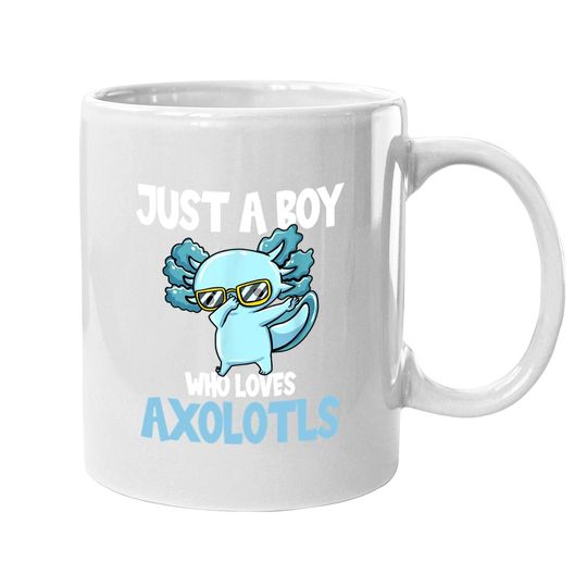 Just A Boy Who Loves Axolotls Cute Fkawaii Coffee Mug