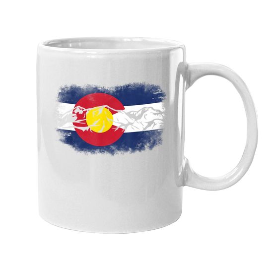 Colorado Mountain Love Colorado Flag Coffee Mug