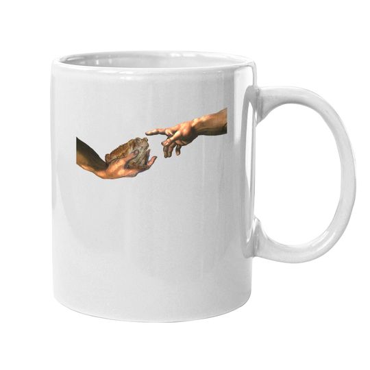 Michelangelo's Toad Parody, Creation Of A Toad Frog Coffee Mug