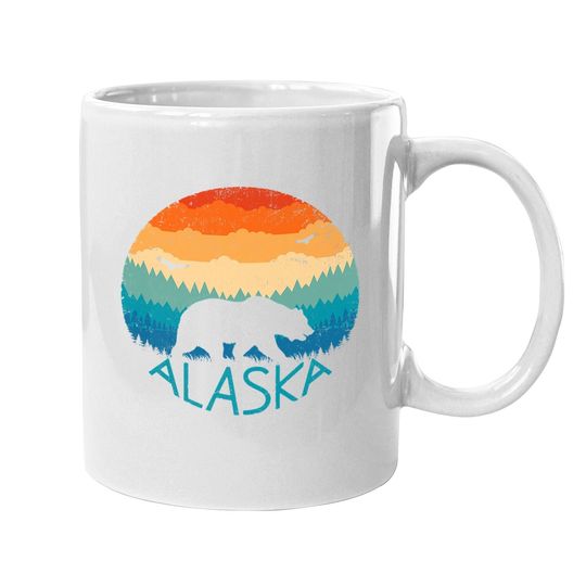 Alaska Retro Grizzly Bear Coffee Mug