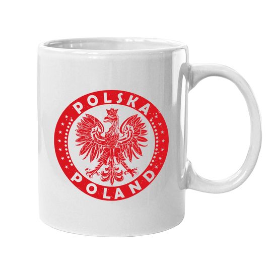 Polska Polish Eagle Vintage Distressed Poland Coffee Mug