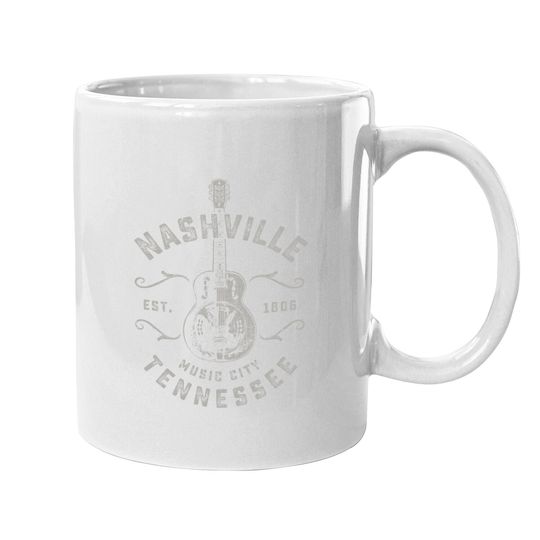 Nashville Music City Usa Vintage Coffee Mug