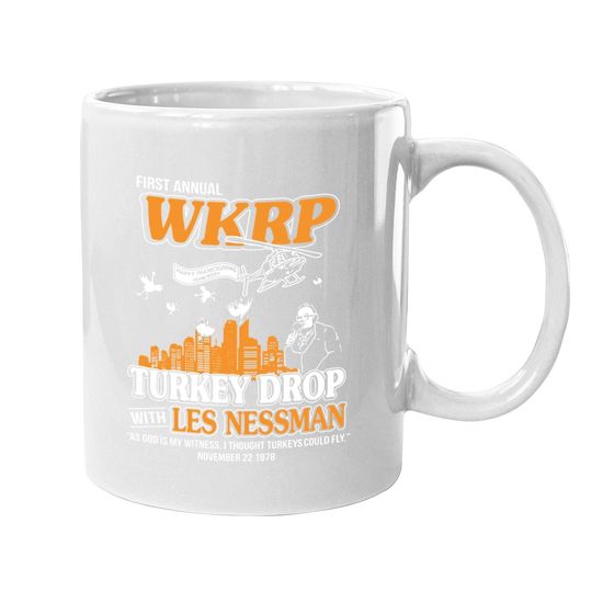 First Annual Wkrp Turkey Drop Les Nessman Coffee Mug