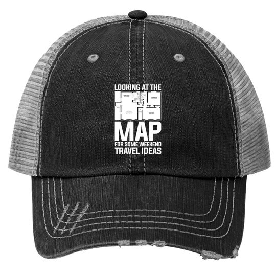 Looking At The Map For Some Weekend Travel Ideas Trucker Hat