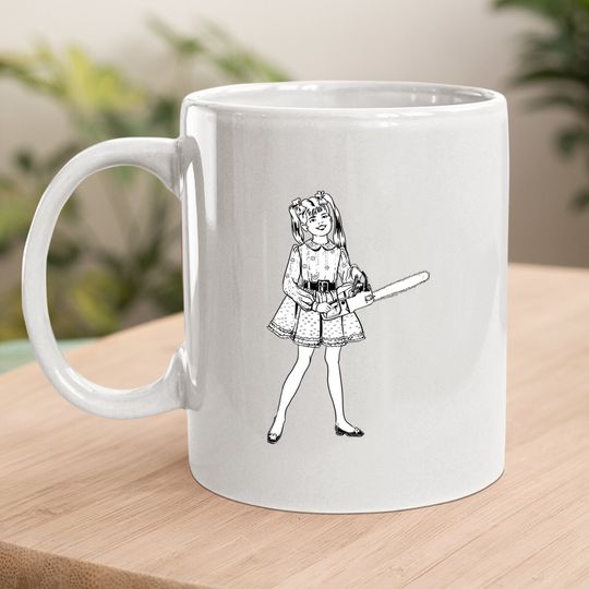 Chainsaw Girl Punk Goth Horror Fan Sinister Rocker Coffee Mug