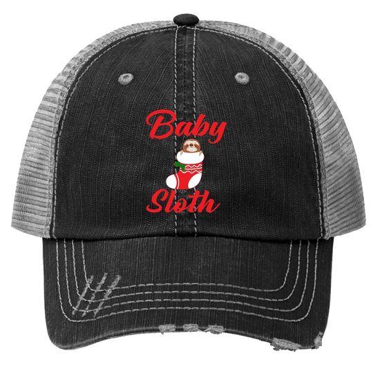 Sloth Christmas Family Matching Baby Trucker Hat