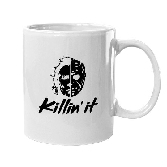 Killin' It Jason And Michael Myers Halloween Coffee Mug