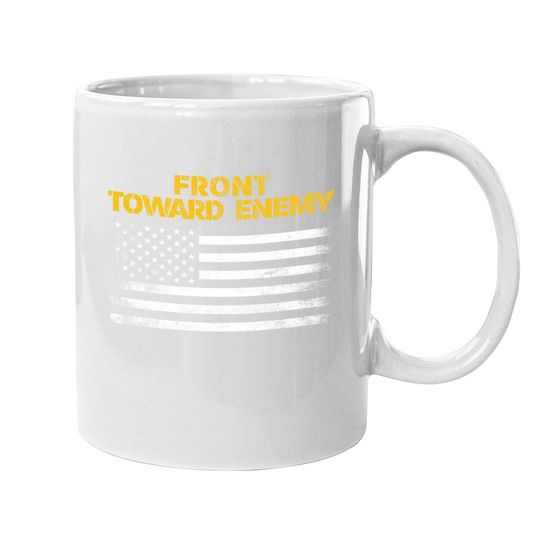 Front Toward Enemy Claymore Mine American Flag Coffee Mug