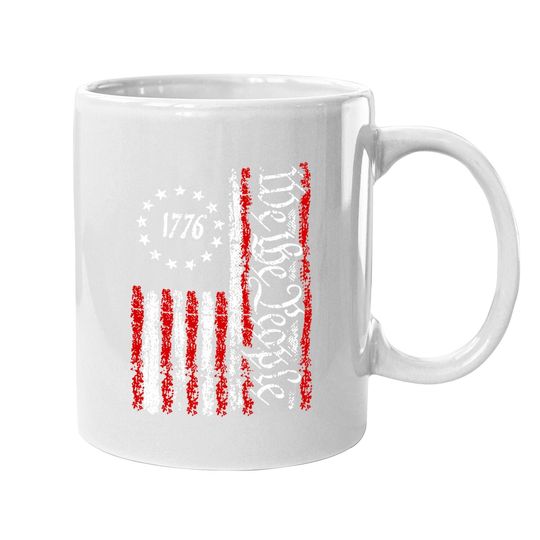 Patriotic Vintage Usa Flag 1776 Coffee Mug