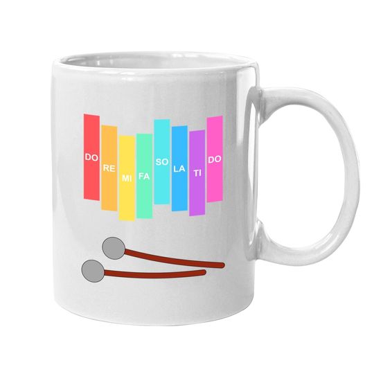 Music Xylophone Vintage Percussion Instrument Rainbow Color Coffee Mug