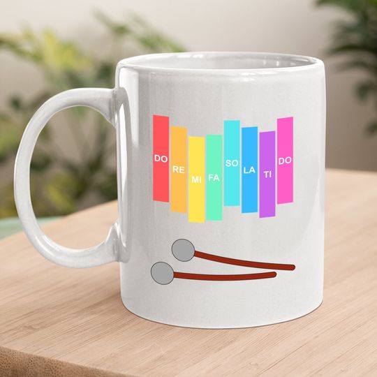 Music Xylophone Vintage Percussion Instrument Rainbow Color Coffee Mug