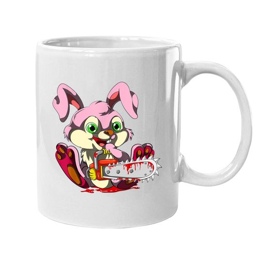 Bloody Chainsaw Bunny Halloween Horror Rabbit Coffee Mug