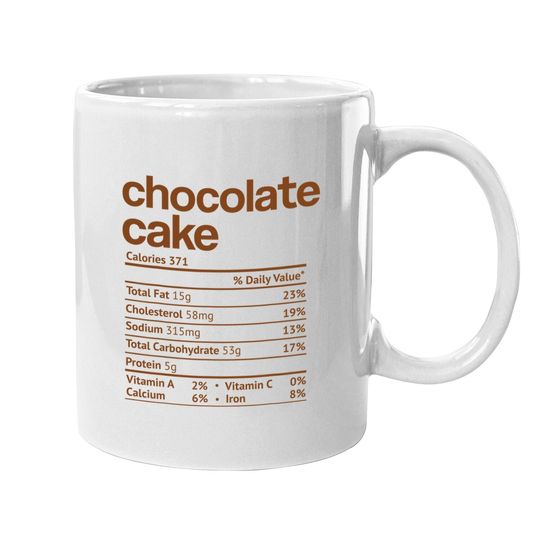 Chocolate Cake Nutrition Facts Christmas Coffee Mug