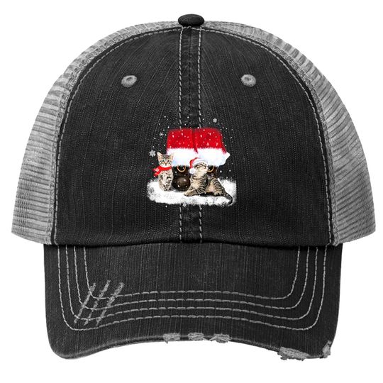 Cats And Santa Claus For Cat Lover Classic Trucker Hat