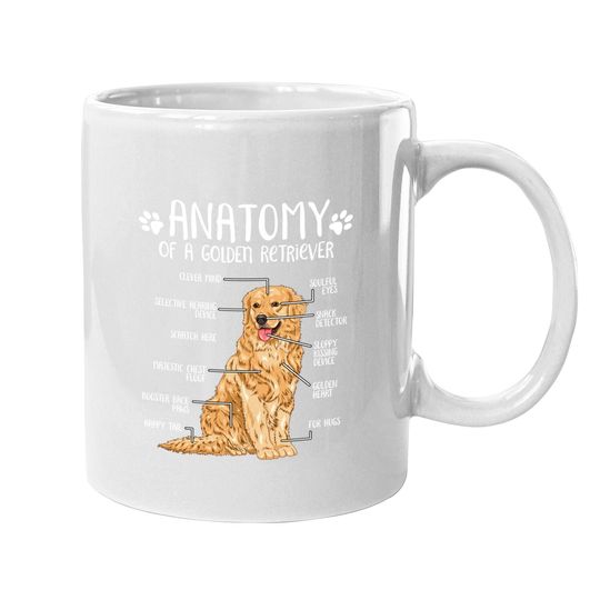 Anatomy Golden Retriever Dog Coffee Mug