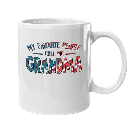 My Favorite People Call Me Grandma Flag Classic Coffee Mug