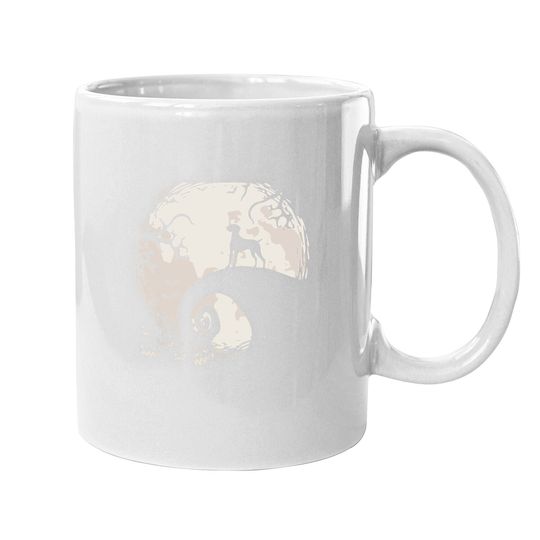 Vizsla Dog And Moon Howl In Forest Dog Halloween Party Coffee Mug