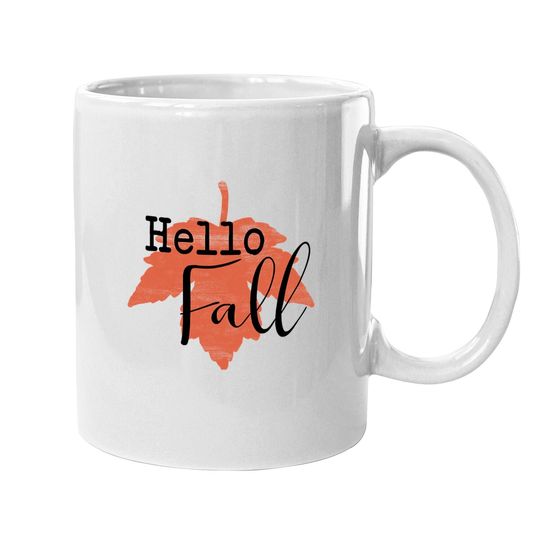 Hello Falls Autumn Season Coffee Mug
