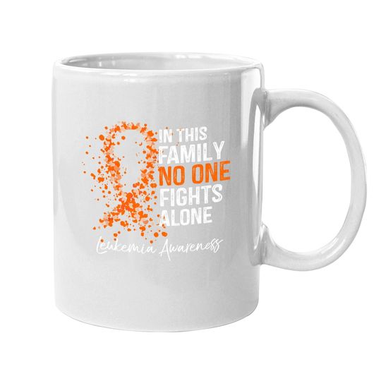 In This Family No One Fights Alone Coffee Mug Leukemia Awareness Coffee Mug