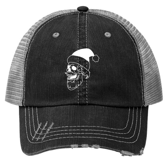 Christmas Skull Trucker Hat