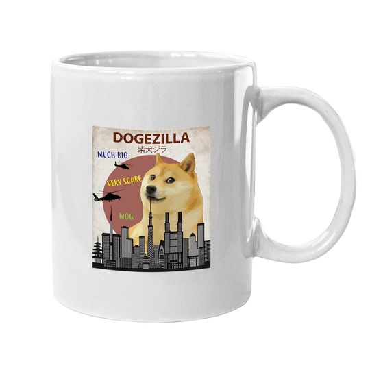 Dogezilla Funny Meme Shiba Inu Dog Coffee Mug