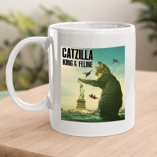 Catzilla King Of The Feline Movie Poster Gag Cat Coffee Mug