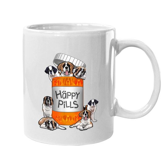 Happy Pills Saint Bernard Coffee Mug
