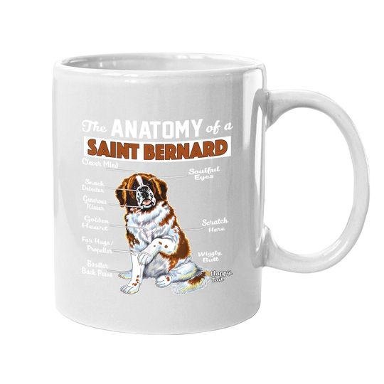 The Anatomy Of A Saint Bernard Coffee Mug