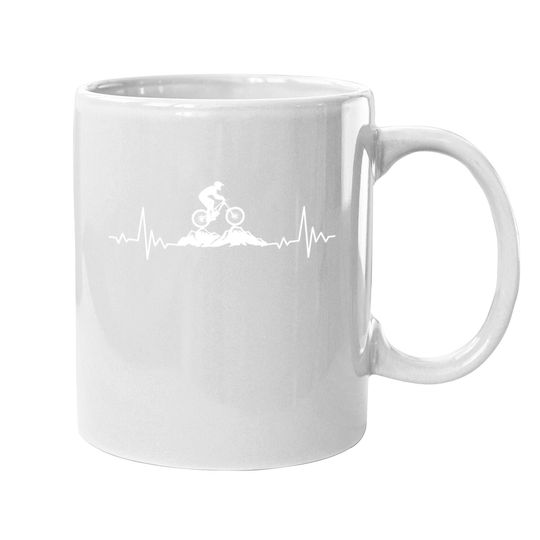 Mountain Heartbeat Biking Vintage Cycling Gifts Coffee Mug