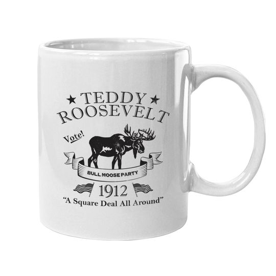 Bull Moose Party Vintage Teddy Roosevelt Campaign Political Coffee Mug