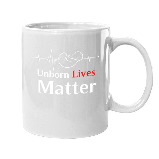 Unborn Lives Matter Heart Beat Coffee Mug