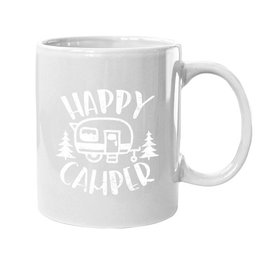Happy Camper Trailer Outdoor Camping Coffee Mug