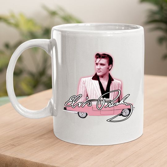 Elvis Pink Classic Car Coffee Mug