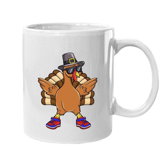 Turkey Trot Thanksgiving Day Running Pilgrim Gift Coffee Mug