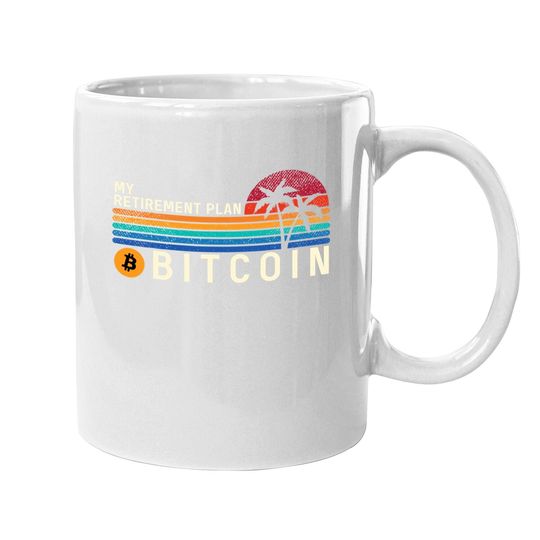 My Retirement Plan Bitcoin Coffee Mug, Sunset Btc Blockchain Coffee Mug