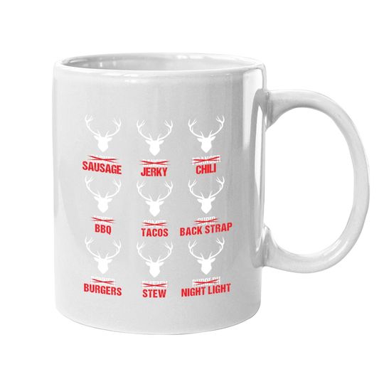Funny Christmas Reindeer Hunter Deer Meat Hunting Gifts Coffee Mug