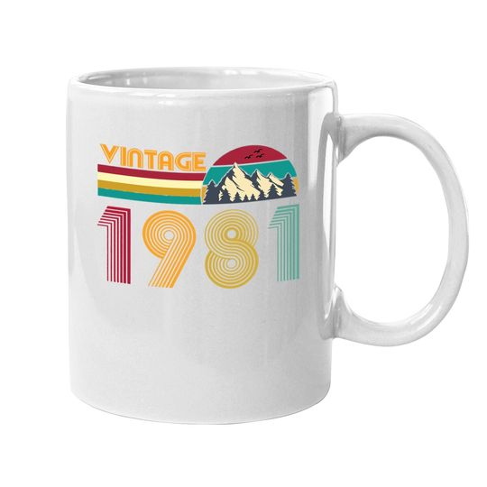 40th Birthday Gift 40 Years Old Retro Vintage 1981 Coffee Mug