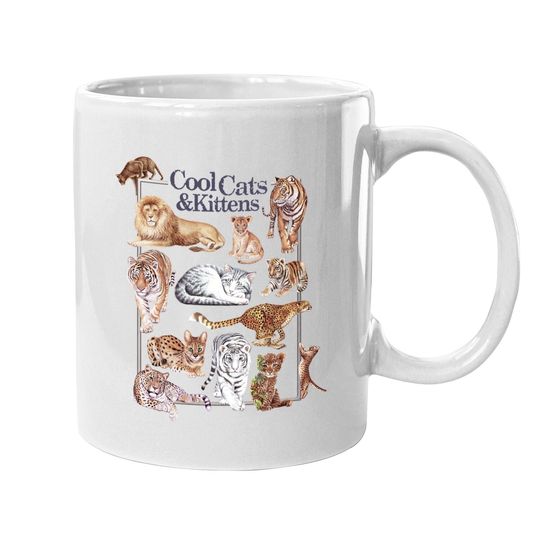 Cool Cats & Kittens White Graphic Coffee Mug