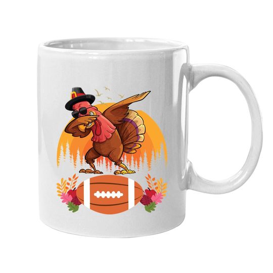 Thanksgiving Football Lover Dabbing Turkey Coffee Mug