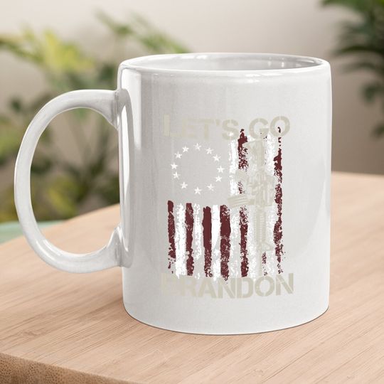 Gun American Flag Patriots Let's Go Brandon Coffee Mug