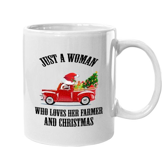 Just A Girl Who Loves A Farmer And Christmas Coffee Mug