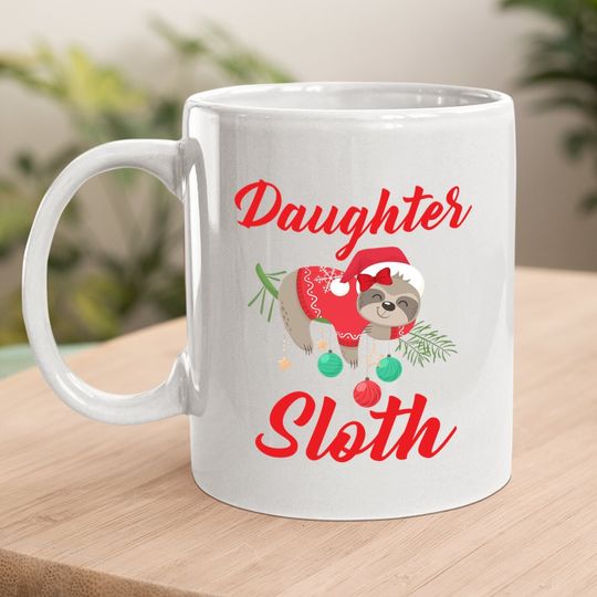 Sloth Christmas Family Matching Daughter Coffee Mug